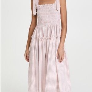En Saison Peach and Cream Striped Top
